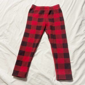 Carter's Toddler's Plaid Fleece pants in red and black size 5T